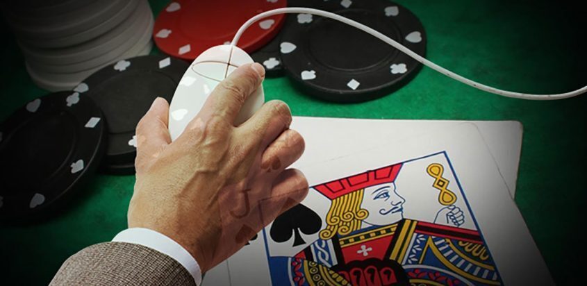 Blackjack Background Hand Clicking Mouse