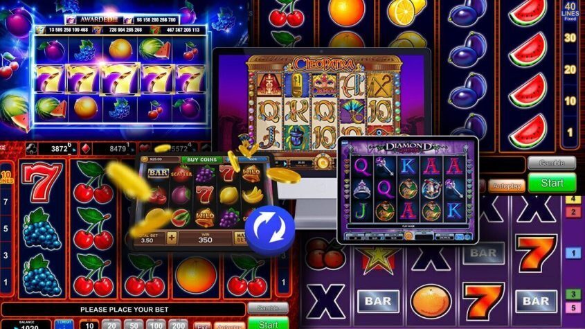 Slots, Casino, Fruits, Money, 777, Jackpot